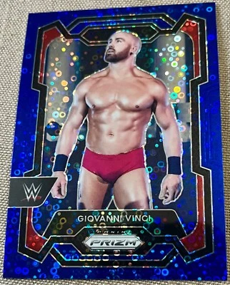 2024 Panini Prizm Undercard WWE Giovanni Vinci #44 BLUE DISCO PRIZM 06/25 CLEAN! - Image 1 of 2