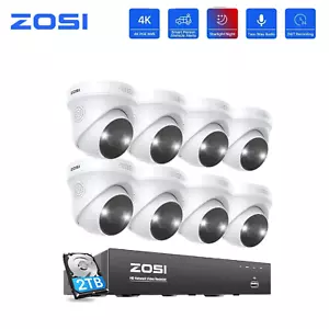 ZOSK 4K 5MP PoE CCTV Security Camera System AI Vehicle Detection Two-Way Audio - Picture 1 of 12