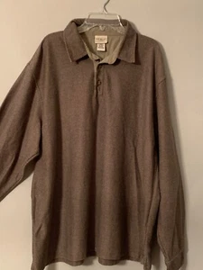 LL Bean Herren Braun Tweed 100% Baumwolle Langarm Hemd Gr. XL-REG - Bild 1 von 7