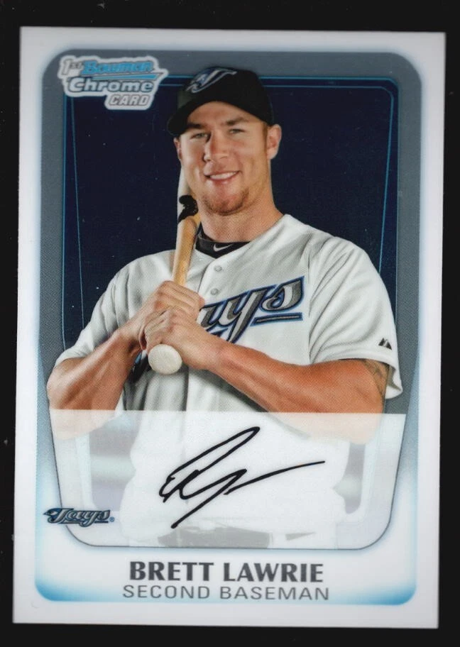BRETT LAWRIE ATHLETICS A'S 新秀 FAC 签名 状况完好 #175 RC 2011 BOWMAN CHROME  — 第 1/1 张图片