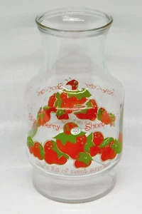 Vintage STRAWBERRY SHORTCAKE 1980 Anchor Hocking Large Carafe 10" x 16" around - Picture 1 of 3