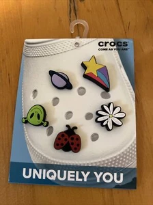Crocs Uniquely You Kids Mix Alien Ladybug Shooting Star 5 Pack Charms - Picture 1 of 2