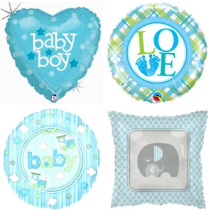 Baby Boy 18" Balloons Blue It's A Boy Foil Mylar Baby Shower Party Balloons C - Picture 1 of 9