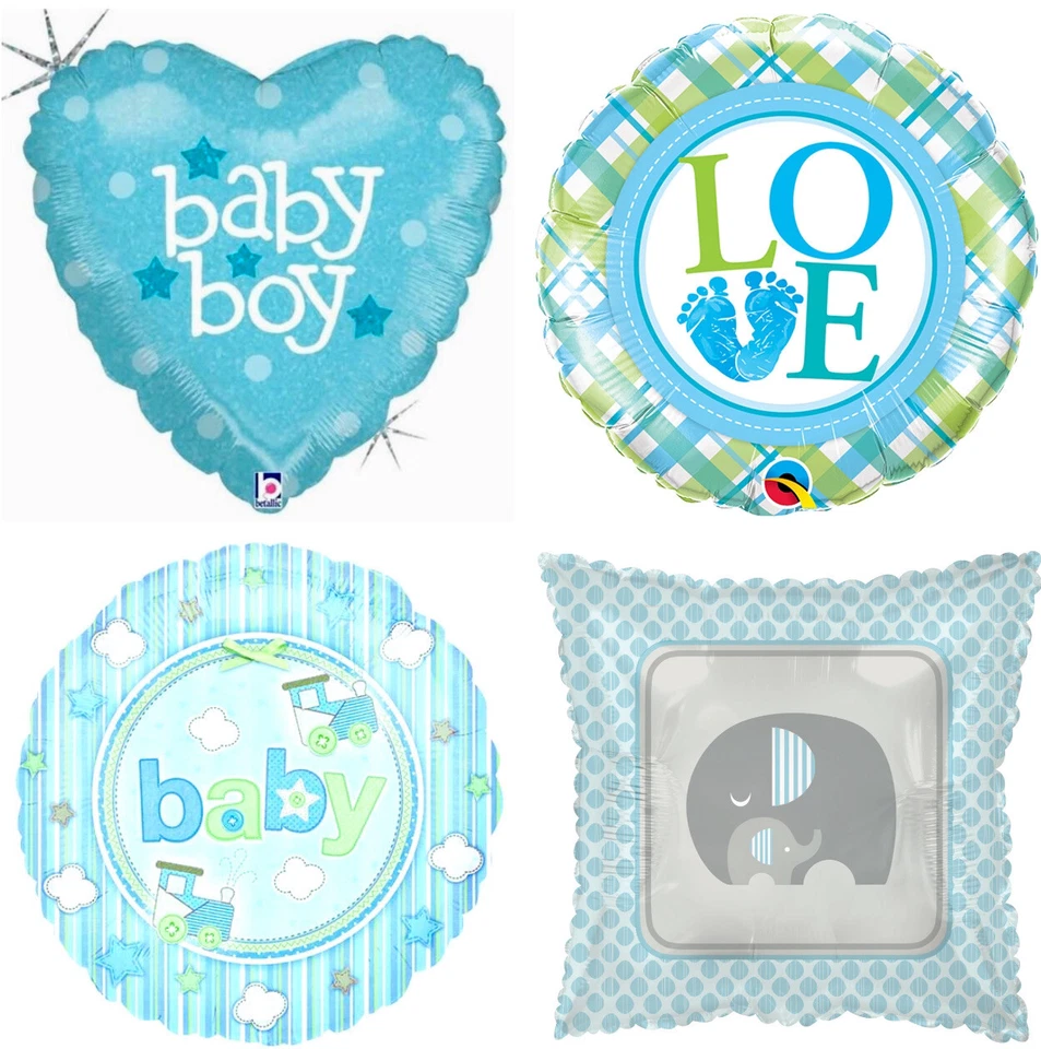 Baby Boy 18" Balloons Blue It's A Boy Foil Mylar Baby Shower Party Balloons  C - Image 1 of 1