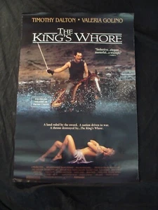 Póster de película KINGS WHORE TIMOTHY DALTON original 1992 promoción de tienda de videos - Imagen 1 de 10