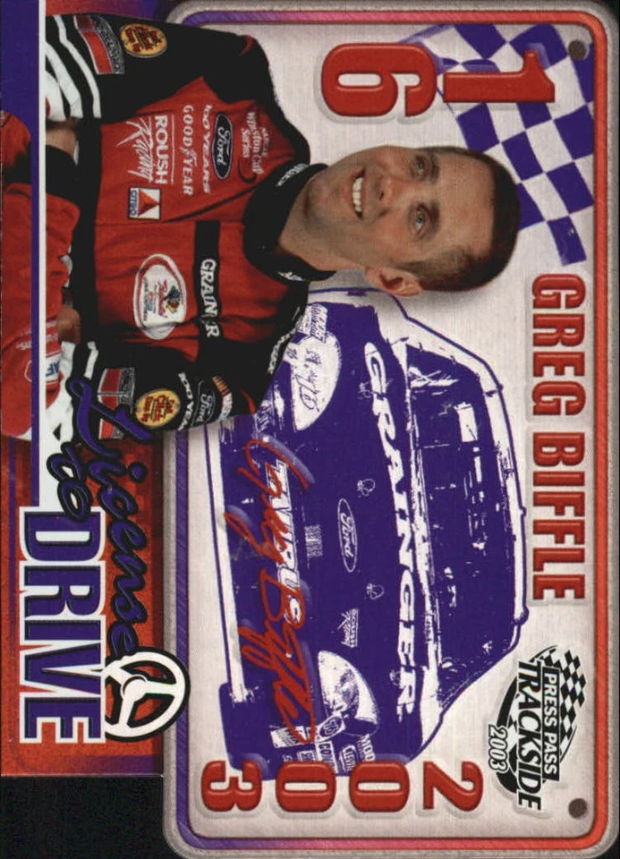 2003 Press Pass Trackside Racing License to Drive Insert Singles - You Choose - Image 1 of 1