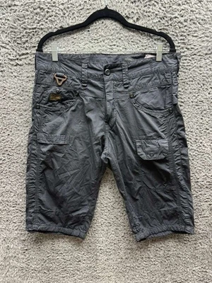 Pantalones Cortos Carga G-Star Originals Denim Raff Radar 1/2 Gris Oscuro Para Hombre Talla 33 Foto 1 de 4