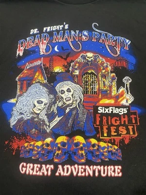 2018 Six Flags Great Adventure Fright Fest Horror Dead Man's Party Size Large - Image 1 of 4