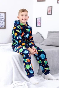 Boys’ Pajama Romper – Full-Length Zip & Ribbed Cuffs, Winter, Nosi svoe 6413... - Picture 1 of 6
