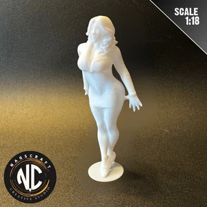 Miniature Figure 1:18 Scale Mini Skirt Woman Scale Model Diorama by Nagscraft - Picture 1 of 14