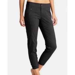 ATHLETA Trekkie Crop Jogger Pants Hiking Climbing Outdoor Nylon Black Women's 8 - Picture 1 of 11