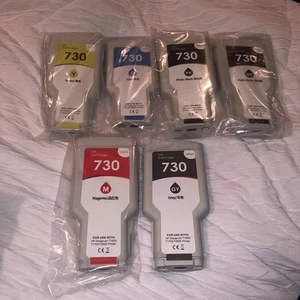 Cartucce di inchiostro 730 300ML 6 confezioni per Hp T1600, T1700 e T2600. 5 sigillati 1 aperti - Foto 1 di 8
