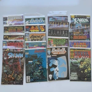 Lot Of 20 MIX Vintage 80s/90s! Marvel ACTION. Spawn, Punisher, Aliens - Picture 1 of 8