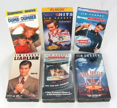 Jim Carrey VHS Lot ~ Ace Ventura, Dumb Dumber, Truman, Bruce + TESTED 1994-03 - Image 1 of 4