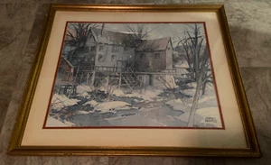 William Garnet Hazard Aquarell gerahmt und mattiert 21,5 x 25,5" SCHÖNER DRUCK - Bild 1 von 9