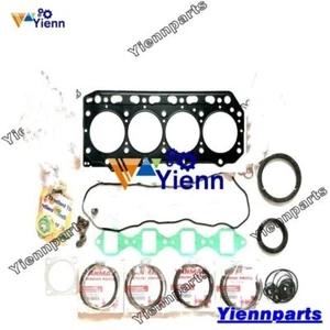 4TNV88 Piston Ring Set Full Overhaul Gasket Kit For Yanmar 1600 JD1220 Tractor - Picture 1 of 3