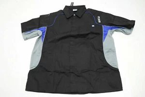 CAMISA SPARCO Crew Pit Tech con botones PIT CREW RACE TEAM Gear Black Pro NUEVA - Imagen 1 de 4