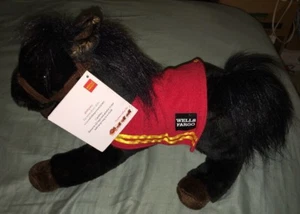 2016 Wells Fargo MIKE schwarzes Plüschtier legendäres Pferd Pony Kuscheltier mit Etikett - Bild 1 von 7