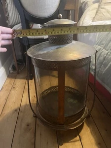 Huge Copper And Glass Lantern - Picture 1 of 9