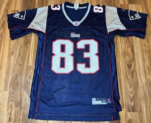 Wes Welker New England Patriots Jersey No. 83 Blue Home Shirt Medium Reebok - Picture 1 of 11