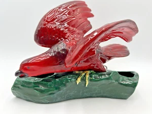 vintage Mid-Century Modern 1953 working red bird ceramic tv lamp - Picture 1 of 12