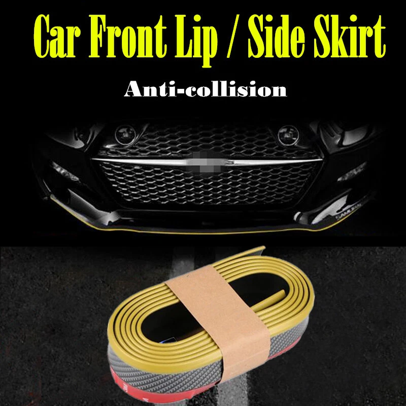 Carbon Fiber Car Front Bumper Lip Splitter Body Spoiler Chin Skirt Protector — 第 1/4 张图片