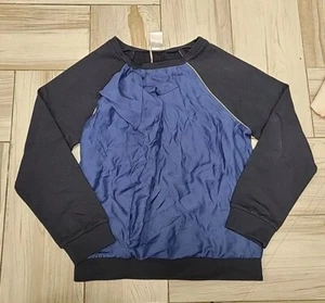 NWT NEW Chloe girls navy blue Ruffle With gold Trimming Sweatshirt 10y - Picture 1 of 2