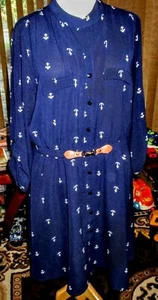 👗💖 VINTAGE 💖VESTIDO DE DISEÑADOR SIEMPRE ÍNDIGO AZUL MARINO OSCURO TALLA XL NUEVO CON ETIQUETAS - Imagen 1 de 7