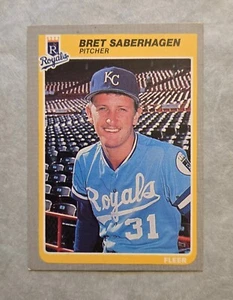 1985 Fleer Baseball #212 Bret Saberhagen RC Rookie Karte - Kansas City Royals - Bild 1 von 2