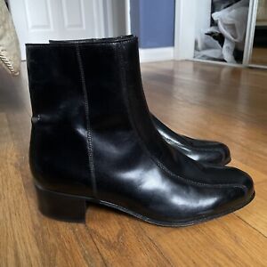 Florsheim Duke Black Leather Side zip Dress Boots Mens Shoes Size 9 D (17087-01)