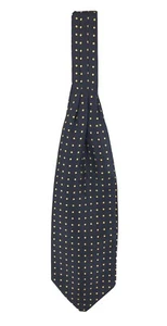 Cachecol In Seta a Pois Blu e Giallo - Imagen 1 de 4