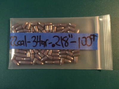 22 CAL 34 GRAIN SLUG - PELLET AT .218" FROM VARMINTKNOCKERS