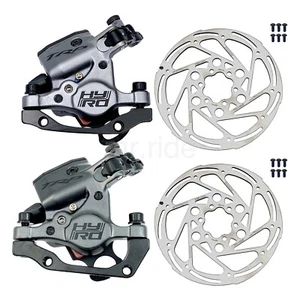 TRP HYRD Cable-Actuated Hydraulic Bike Disc Brake Gray Front+Rear 160 w/Rotor - Picture 1 of 10