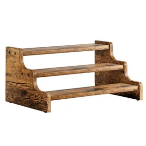 3tier Spice Rack 13.8 Inch Wood Step Shelf Countertop Spice Storage Holder Kitch - Picture 1 of 9