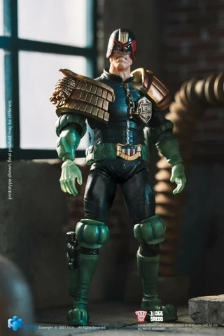 Hiya Toys 1/18 2000 AD Judge Dredd PX Exclusive Judge Dredd Action Figure Cover