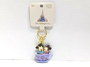Portachiavi 3D Topolino e Minnie Mad Tea Party Loungefly Disney World 50° - Foto 1 di 9