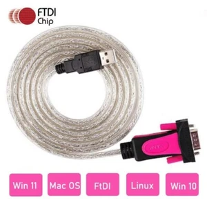 USB 2.0 to DB9 RS232 Serial Converter 5 ft 9 Pin Computer Adapter Cable FTDI - Picture 1 of 8
