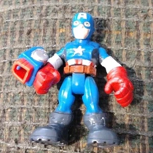 Playskool Marvel Super Hero Adventures CAPTAIN AMERICA figure shield slingin - Picture 1 of 3