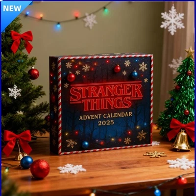 Countdown Stranger Things Advent календарь 2025 24 дня праздничный 2D плоская слепая коробка - Изображение 1 из 4