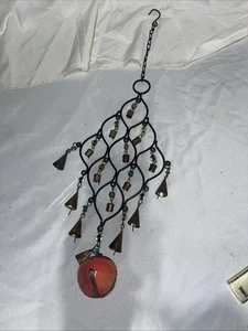cast iron wind chime , teardrop design with bells, Inside or outside Door Bell - Picture 1 of 10