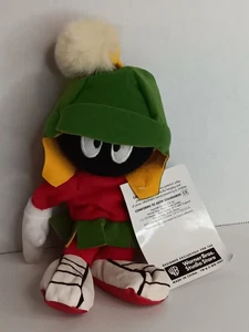 Marvin The Martian Looney Tunes Beanie Bean Bag Stuffed Toy - Picture 1 of 4