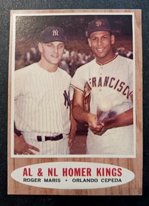 1962 Topps #401 AL/NL Homer Kings Roger Maris Yankees Orlando Cepeda Giants EXMT - Picture 1 of 7