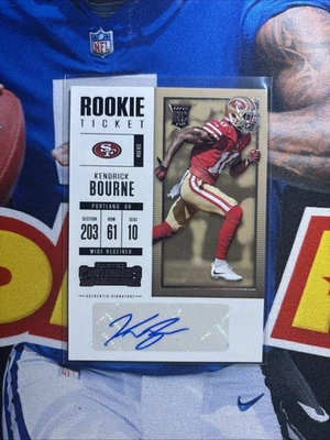 2017 Panini Contenders Rookie Ticket Auto Rare SP Kendrick Bourne New England - Image 1 of 2