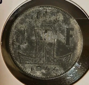 1944 Belgium 1 Franc - Picture 1 of 2