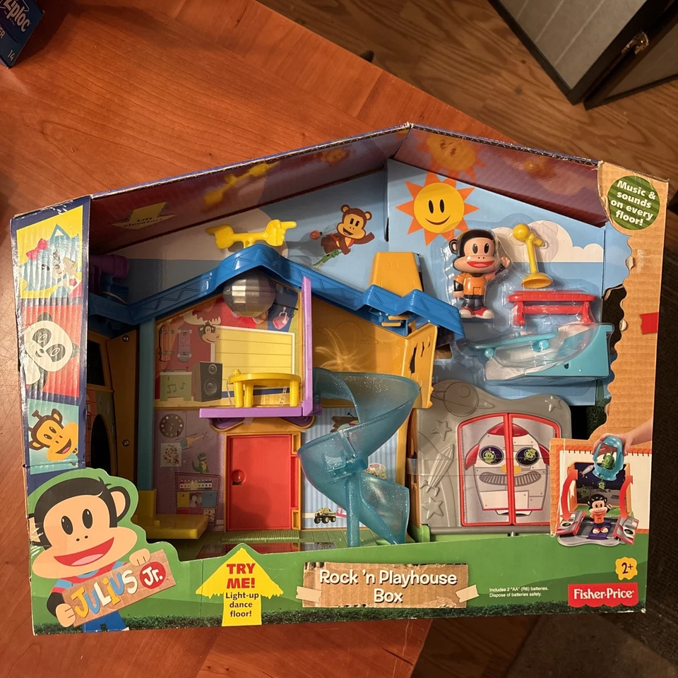 FISHER-PRICE - CAJA JULIUS JR. ROCK 'N PLAYHOUSE Nueva En Caja - Leer Foto 1 de 4