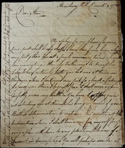 1783 Lettera autografa di William Crait - Walter Stone Annapolis MD, famiglia Lee - Foto 1 di 7
