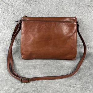 Margot Leder Umhängetasche Handtasche Tasche Kastanienbraun Kiesel Reißverschlusstaschen verstellbar - Bild 1 von 10