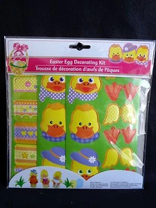 Kit de decoración de huevos de Pascua pato amarillo patito troquelado soportes pegatinas nuevo - Imagen 1 de 4