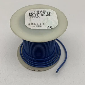 (50 pies) Belden 8520 006 alambre de plomo cobre estañado azul calibre 14AWG #14 PVC - Imagen 1 de 6