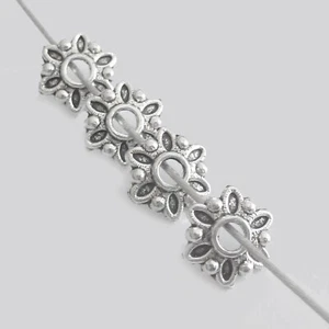 Perlenkappen Metall 7 mm Farbe Silber antik 100 Perlen Spacer nenad-design AN778 - Bild 1 von 11